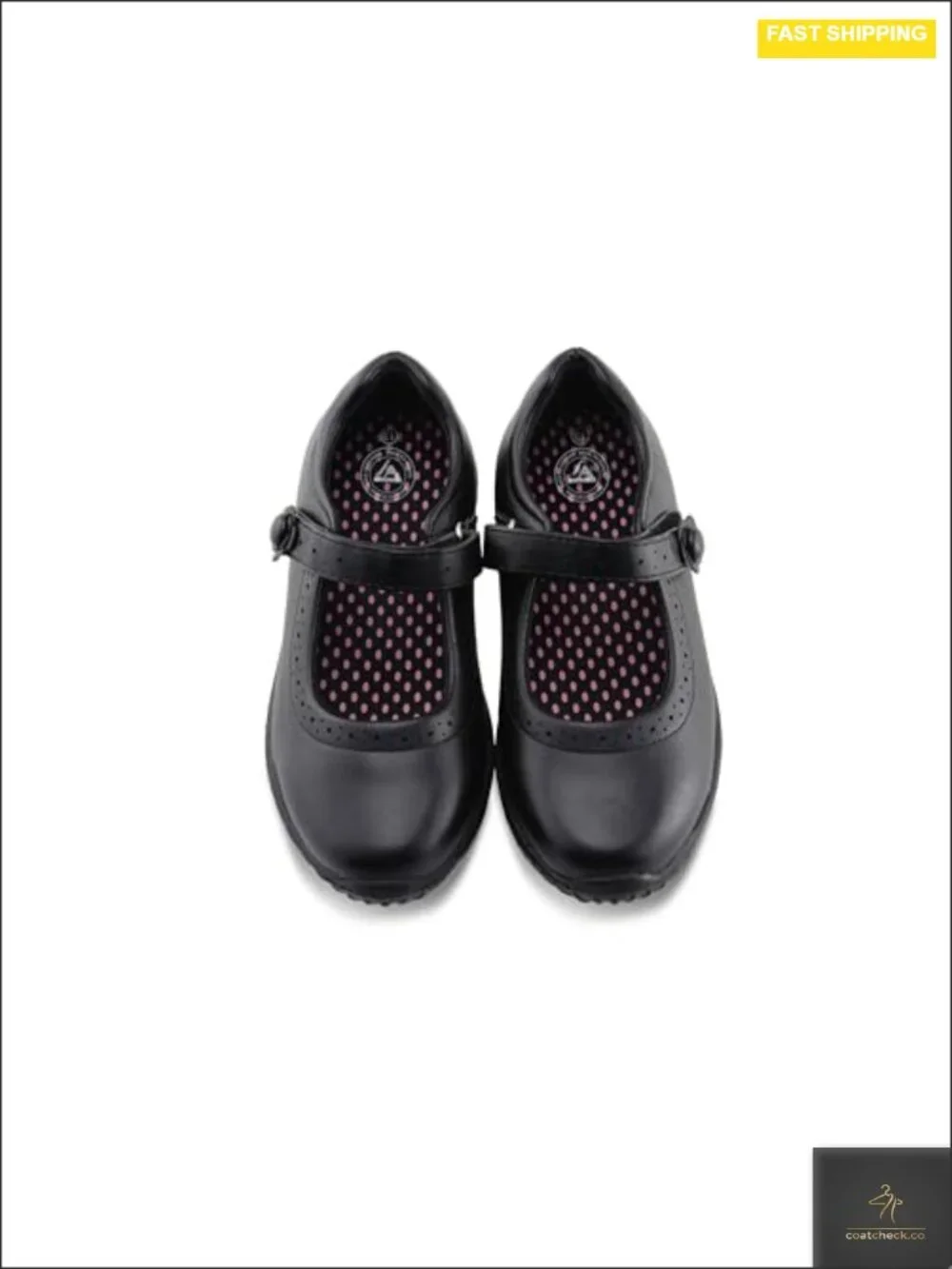 Girl's Mary Jane School Uniform Shoes - Lightweight, Non-Marking Sole, Hook &